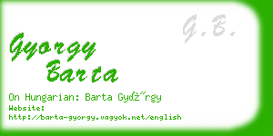 gyorgy barta business card